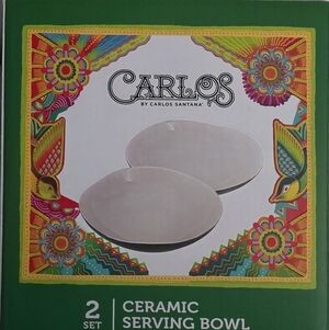 Carlos Santana Two Piece Ceramic Serving Bowls